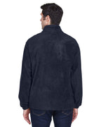 Mens 8 oz Full-Zip Fleece - BLAcK - 5XL(D0102H76FRT)