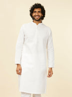 Manyavar Mens Cotton Self Design Kurta Pyjama Set