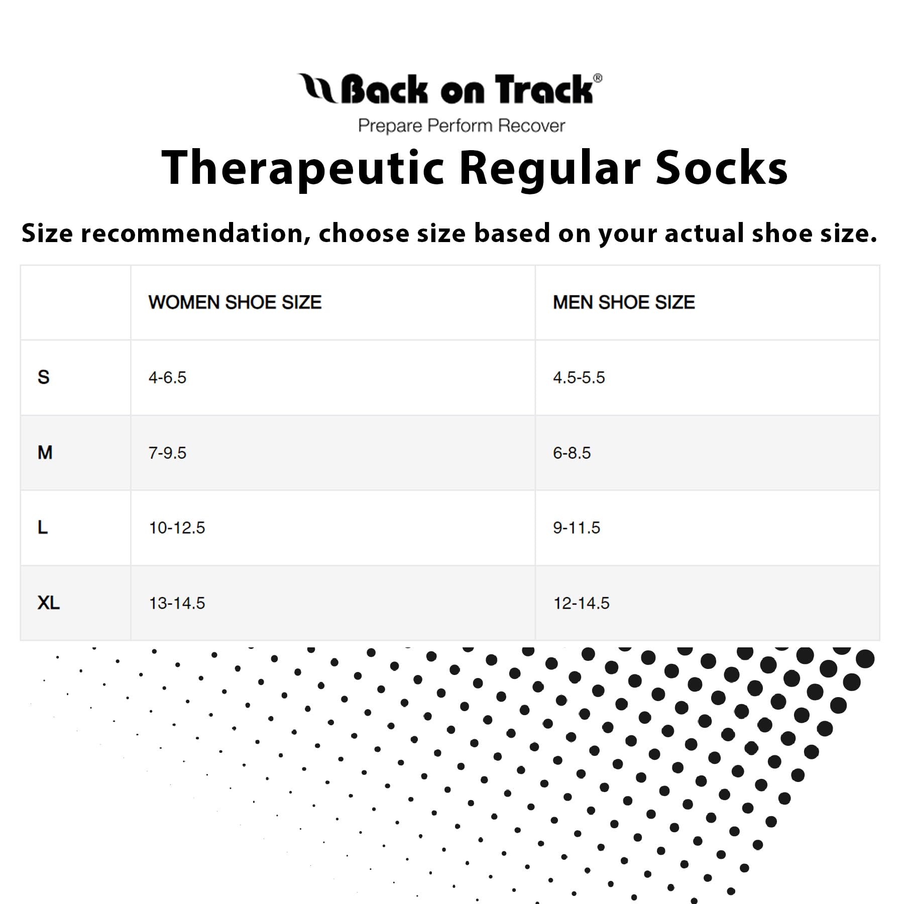 Back on Track Regular Socks 1510 with Welltex Technology, Black, Large