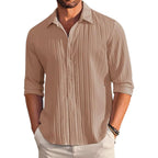 Deelmo MenS Regular Fit Solid Pattern Polyester Blend Shirt With Collared Neck Long Sleeve And Standard Length | Shirt For Man