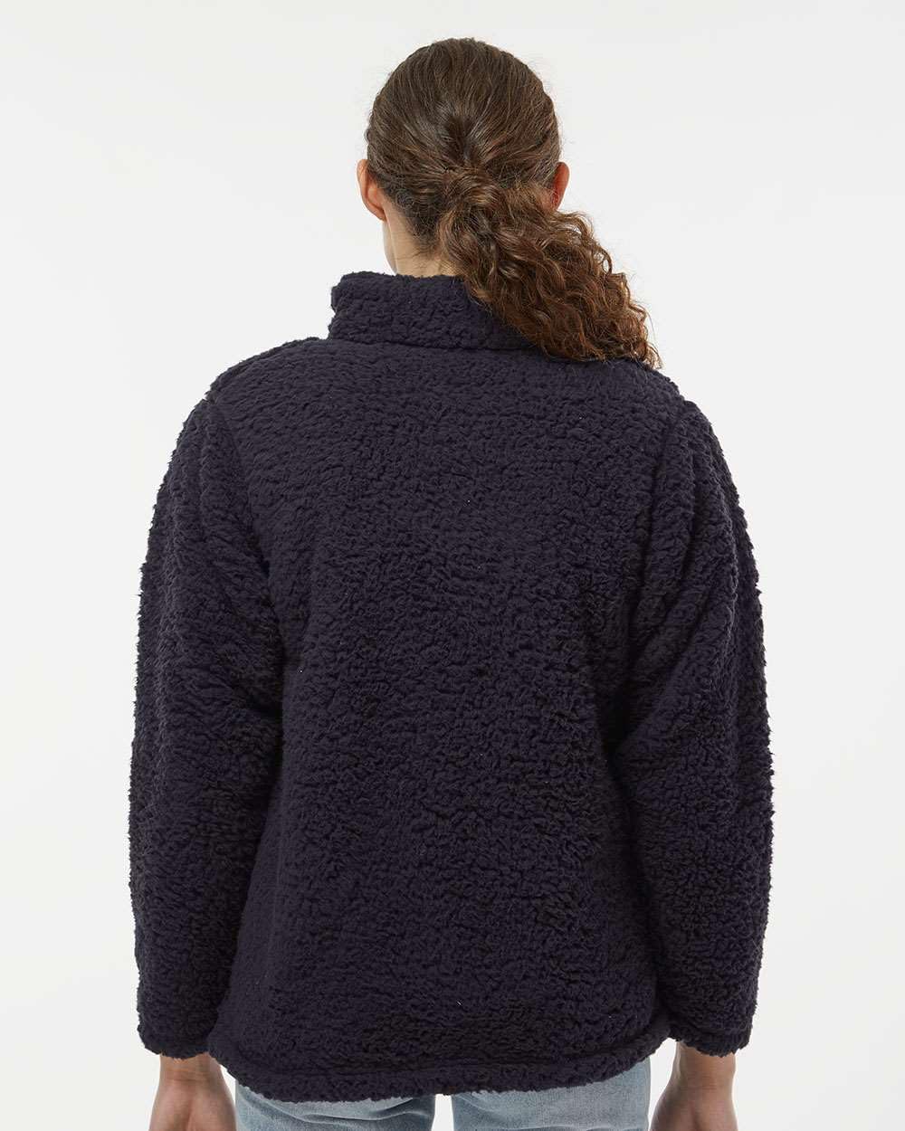 Ladies Epic Sherpa 14 Zip - OATMEAL HEATHER - S(D0102H76gHJ)