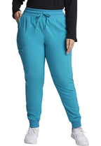 EDS Essentials Jogger Scrubs for Women, Drawstring Scrub Pants DK065P, XXS Petite, Teal Blue
