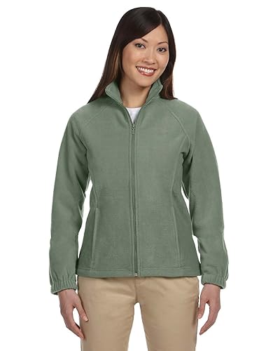 Ladies 8 oz Full-Zip Fleece - BLAcK - XS(D0102H76W0P)