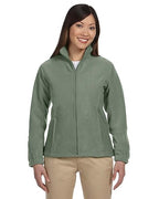 Ladies 8 oz Full-Zip Fleece - BLAcK - XS(D0102H76W0J)