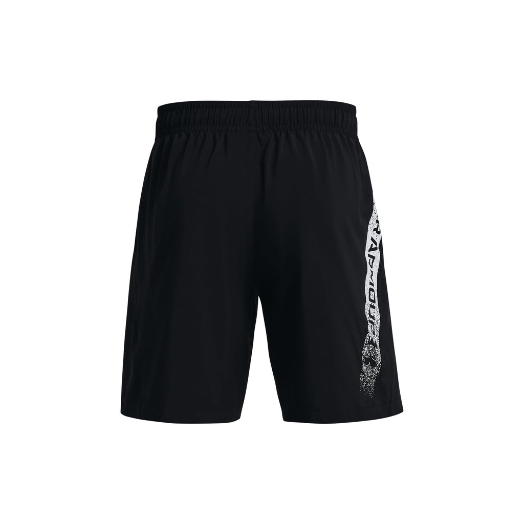 Under Armour Men's Woven Graphic Shorts, (001) / Black/White, Small