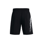 Under Armour Men's Woven Graphic Shorts, (001) / Black/White, Small