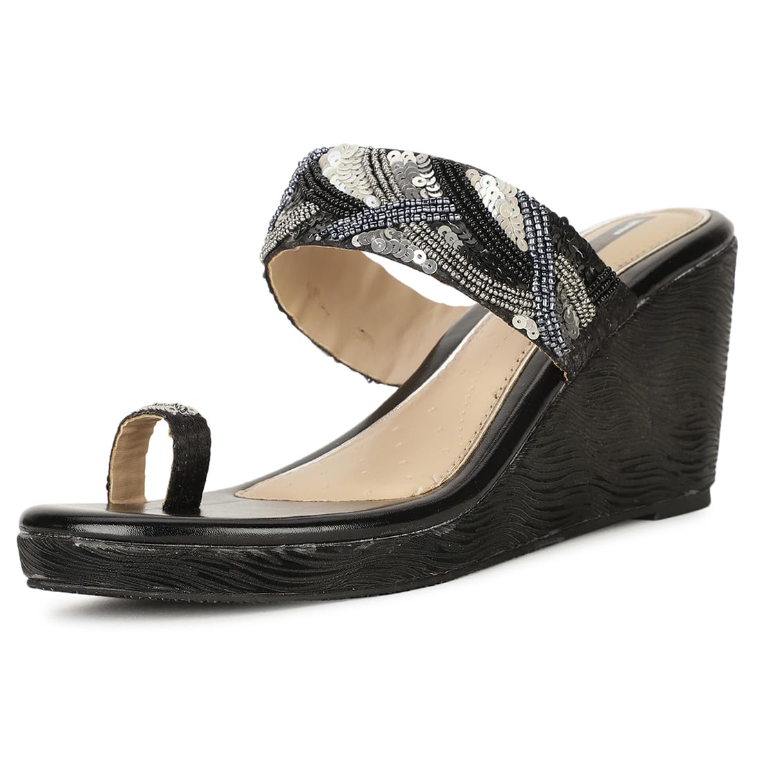 BATA Women NADIA TOE RING E 23 Black Slipper UK 4 (6796013) 4