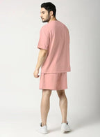 ELLITI Cotton Blend Casual Round Neck Printed T-Shirt and Shorts Set, Mens Pyjama Co-Ord Set, Sleepwear & Loungewear, Summer Ni