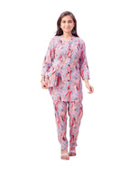 Aarika Girls Casual Wear Pink Colour Leaf Print Polyester Co-ord Set-8-15 Years (KP-TR-K-1060)