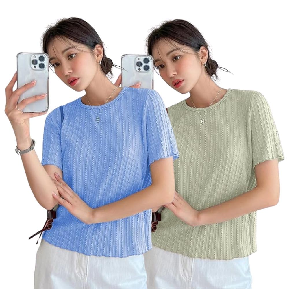 Greciilooks WomenS Fashion Tops  Crop Top, Loose Fit Oversized Shirts & Stylish Korean Tank Tops For Summer Wear (Available In P