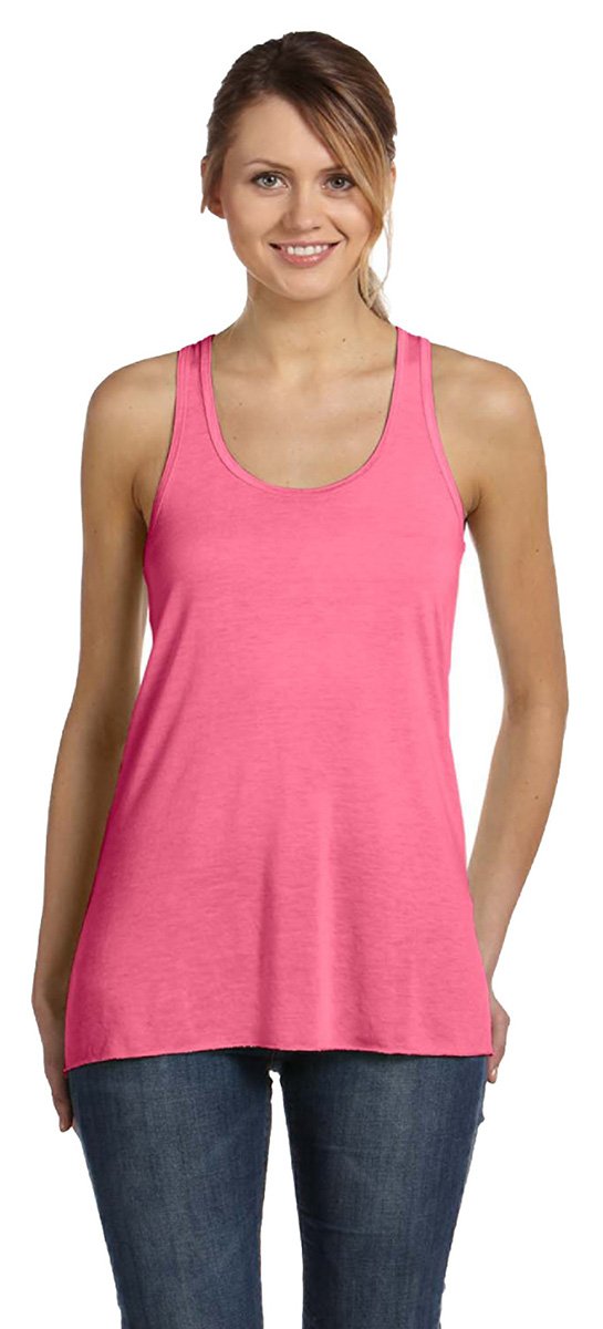 Ladies Flowy Racerback Tank - ATHLETIc HEATHER - S(D0102H7K70P)