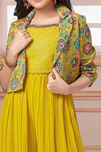 Xomantic Fashion Womens Jacket Style Top and Plazzo Set