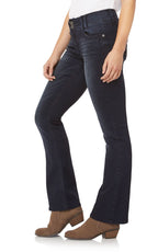 WallFlower Women's Luscious Curvy Bootcut Mid-Rise Insta Stretch Juniors Jeans (Standard and Plus), BlackBerry, 11 Long