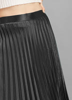 Kzully | Elegant Ensemble Satin Midi Skirts For Women & Girls Black