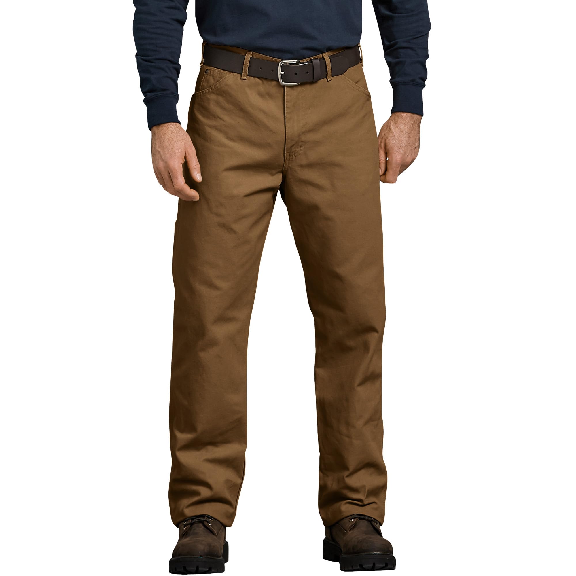 Dickies mens Relaxed Fit Straight-leg Duck Carpenter Jeans, Brown Duck, 32W x 30L US