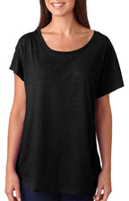 Ladies Triblend Dolman T-Shirt - INDIgO - 3XL(D0102H7NRY8)