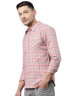 Hubberholme MenS Cotton Check Regular Fit Casual Shirt - Pure Soft Cotton Checked Shirts For Men Stylish/Trendy Full Sleeve Shi