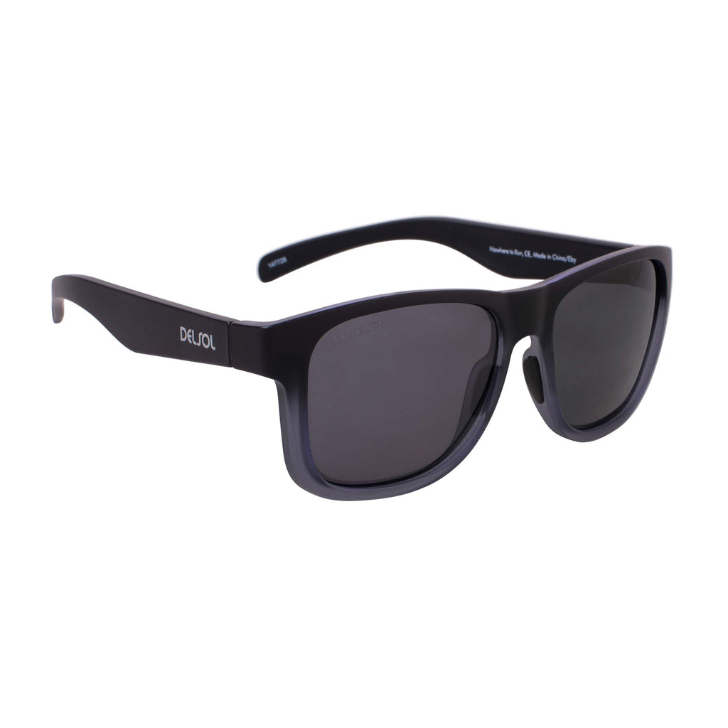 Solize Nowhere to Run - Black and Clear to Ebony by DelSol for Unisex - 1 Pc Sunglasses