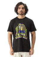 The Souled Store Official Rick and Morty: Higher Self Men and Boys Round Neck Short Sleeve Regular Fit T-Shirts Black Mens T-Sh