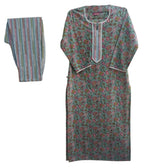 ANNI DESIGNER Women's Cotton Blend Printed Straight Kurta with Pant (Dawai Green-Nw_L_Green_Large)