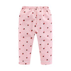 Mud Kingdom Pajamas for Girls Toddler Long Sleeve Sleepwear 100% Cotton Breathable Strawberry Pattern Pink 7-8 Years