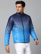 Dennis Lingo MenS Long-Sleeve Regular Fit Ombre Puffer Jacket - Waterproof, Lightweight, Casual Winterwear For Men (Black) (Smal