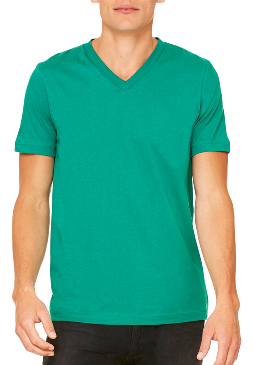 Unisex Jersey Short-Sleeve V-Neck T-Shirt - TRUE ROYAL - XS(D0102H7WBAP)