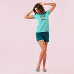Enamor Womens Boxer Shorts (E062_Deep Teal