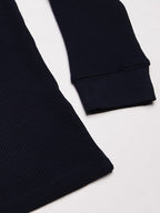 French Toast Boys Long Sleeve Thermal Waffle Tee T-Shirt Navy Blue, Large (10/12)