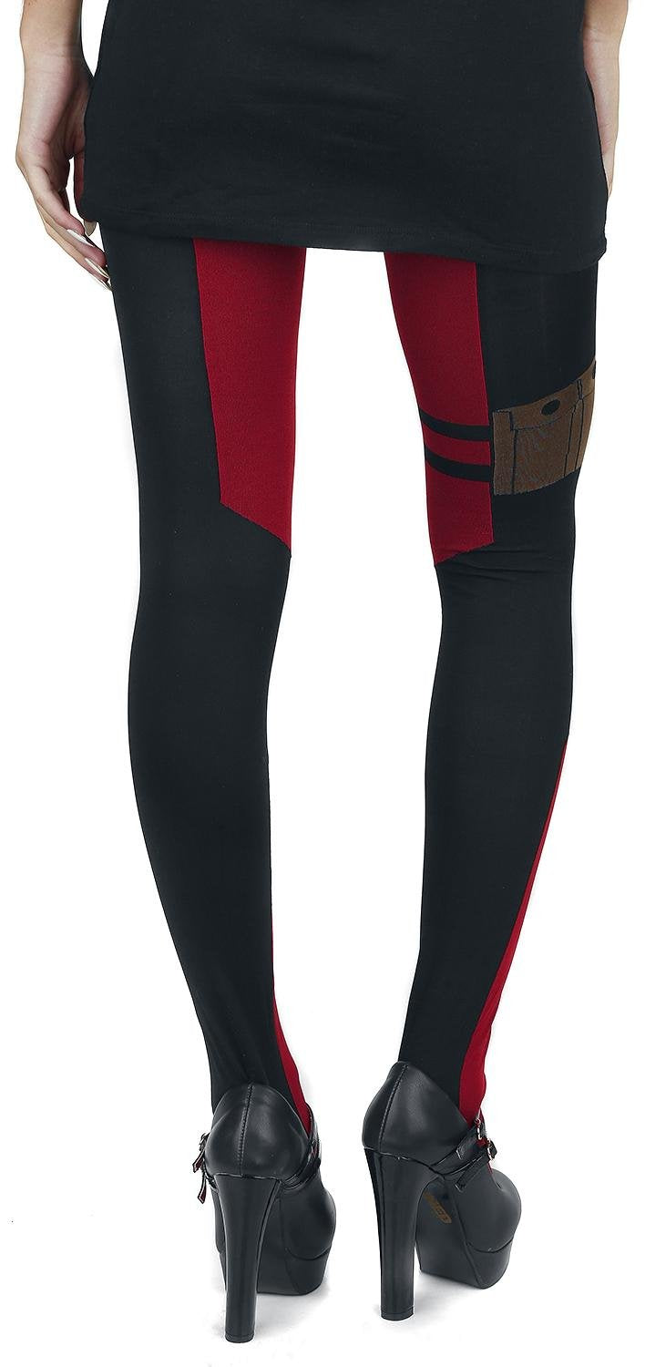 Marvel Comics Deadpool Suit Up Costume Sheer Tights