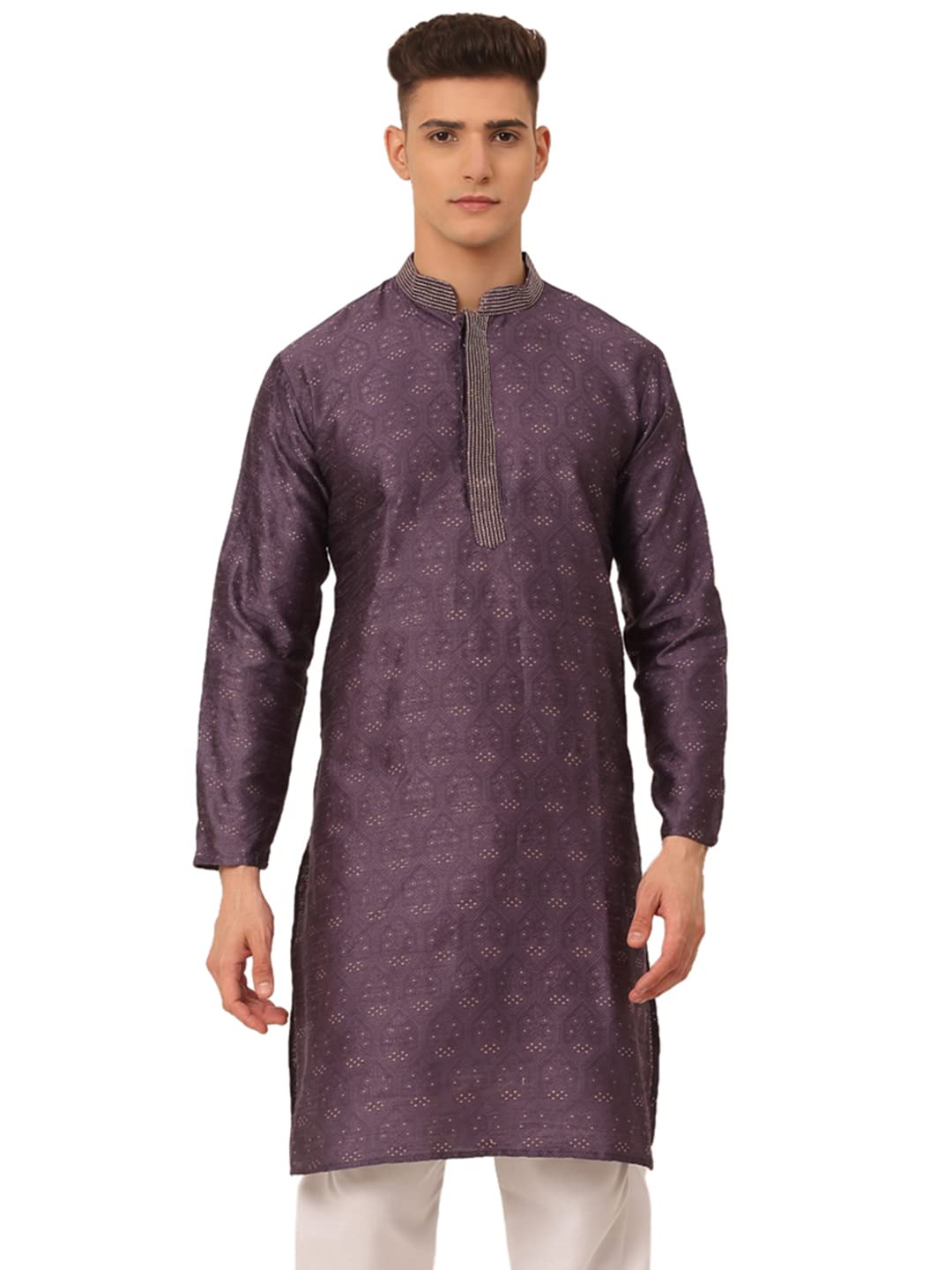 Jompers Mens Collar Embroidered Kurta
