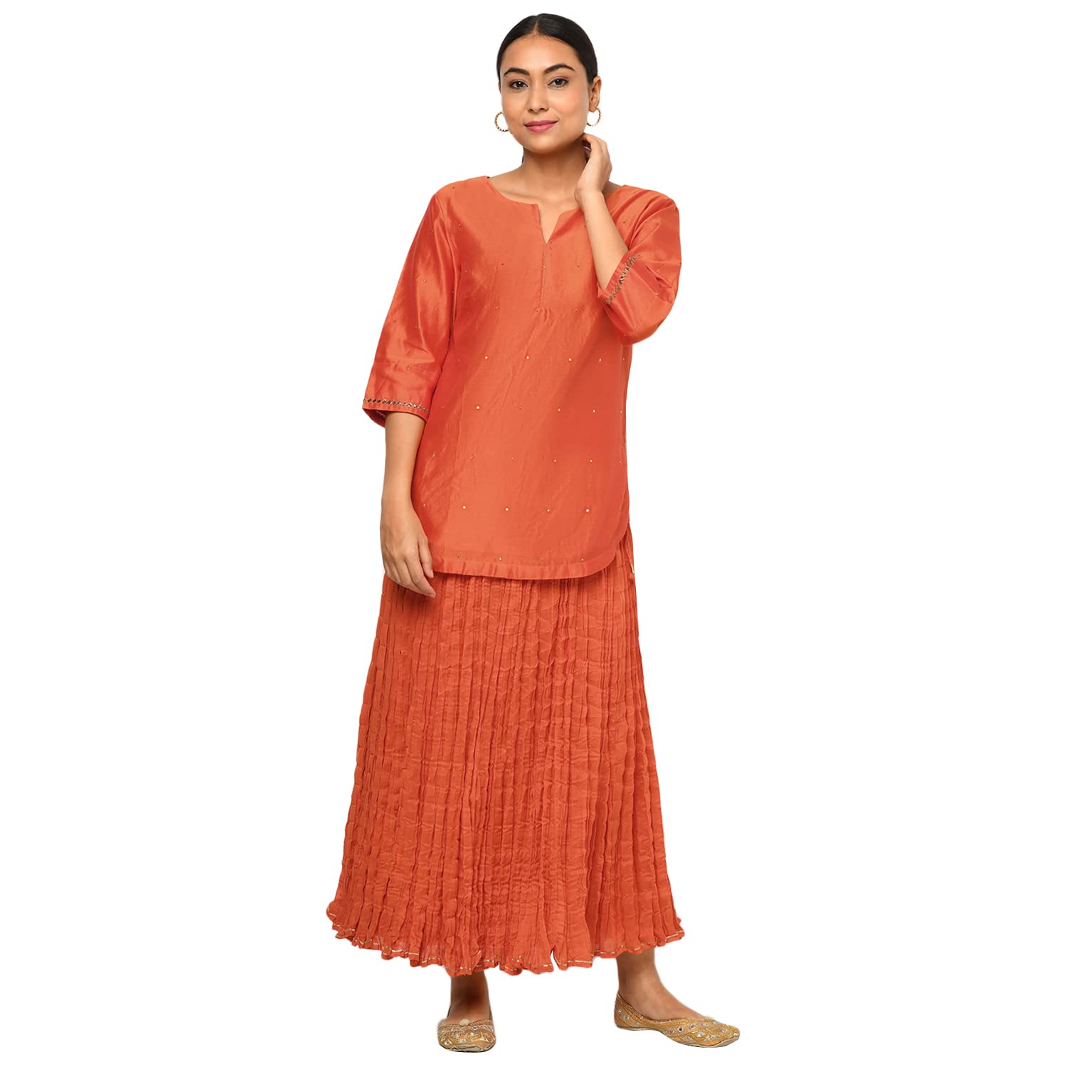 Fabindia Cotton Silk Skirt Set