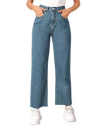 KOTTY Women High Rise Cotton Lycra Blend Ankle Length Jeans