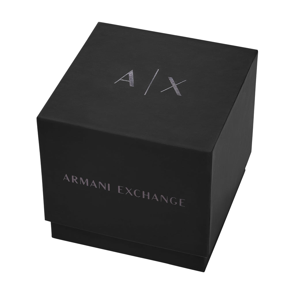 A|X ARMANI EXCHANGE Men's Chronograph Black & Gray Silicone Strap Watch (Model: A|X1331)