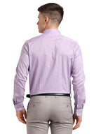 Turtle Men 100% Cotton Purple Solid Slim Fit Full Sleeve Formal Shirt