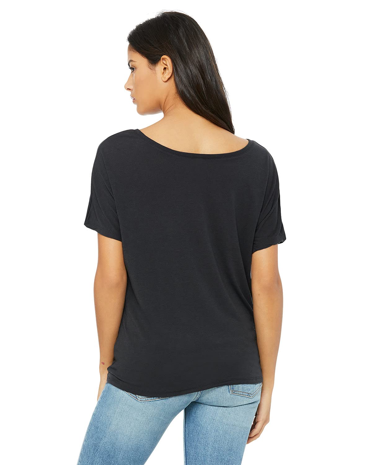 Ladies Slouchy T-Shirt - WHITE MARBLE - S(D0102H7W5ZP)