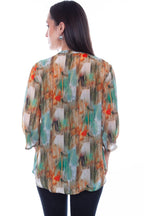MULTI COLOR PRINT BLOUSE