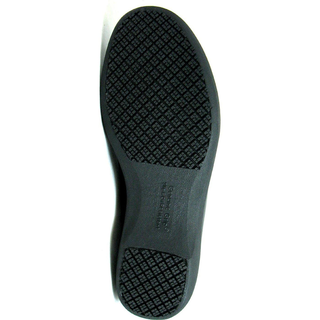 Genuine Grip 420-8.5W Womens Slip-Resistant Leather Work Oxford  Black - Size 8.5