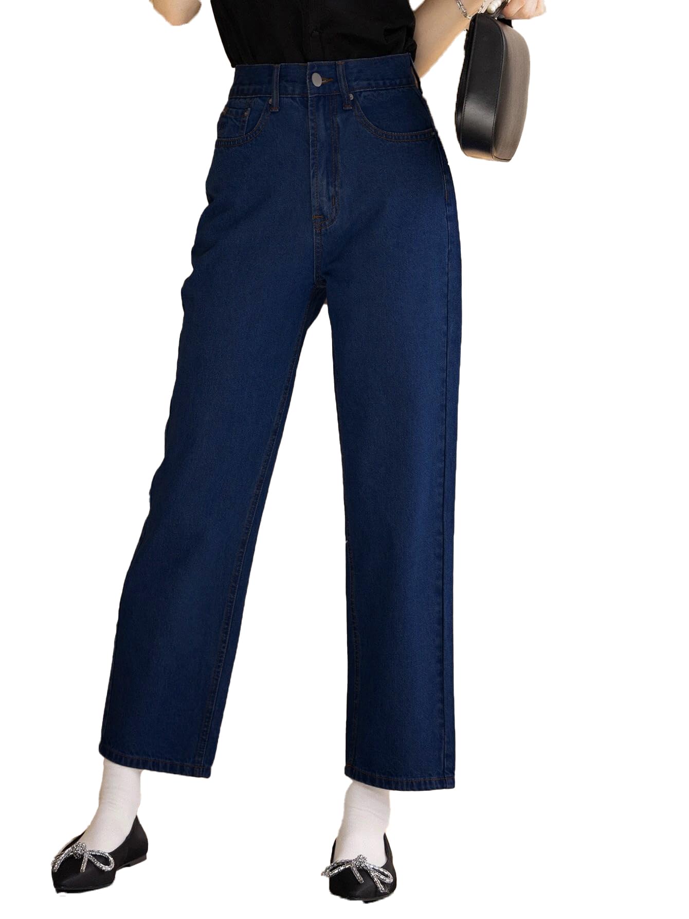 Kotty Women Regular High Rise Dark Blue Jeans