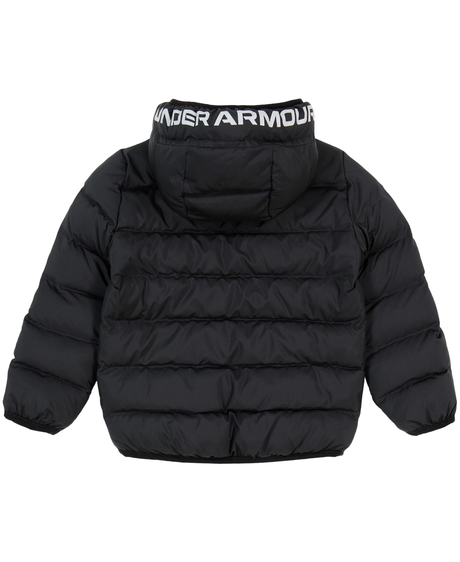 Under Armour Boys Pronto Puffer Jacket, Mid-Weight Quilted Zip-Up Coat, Wind & Water Repellent, Black - Core