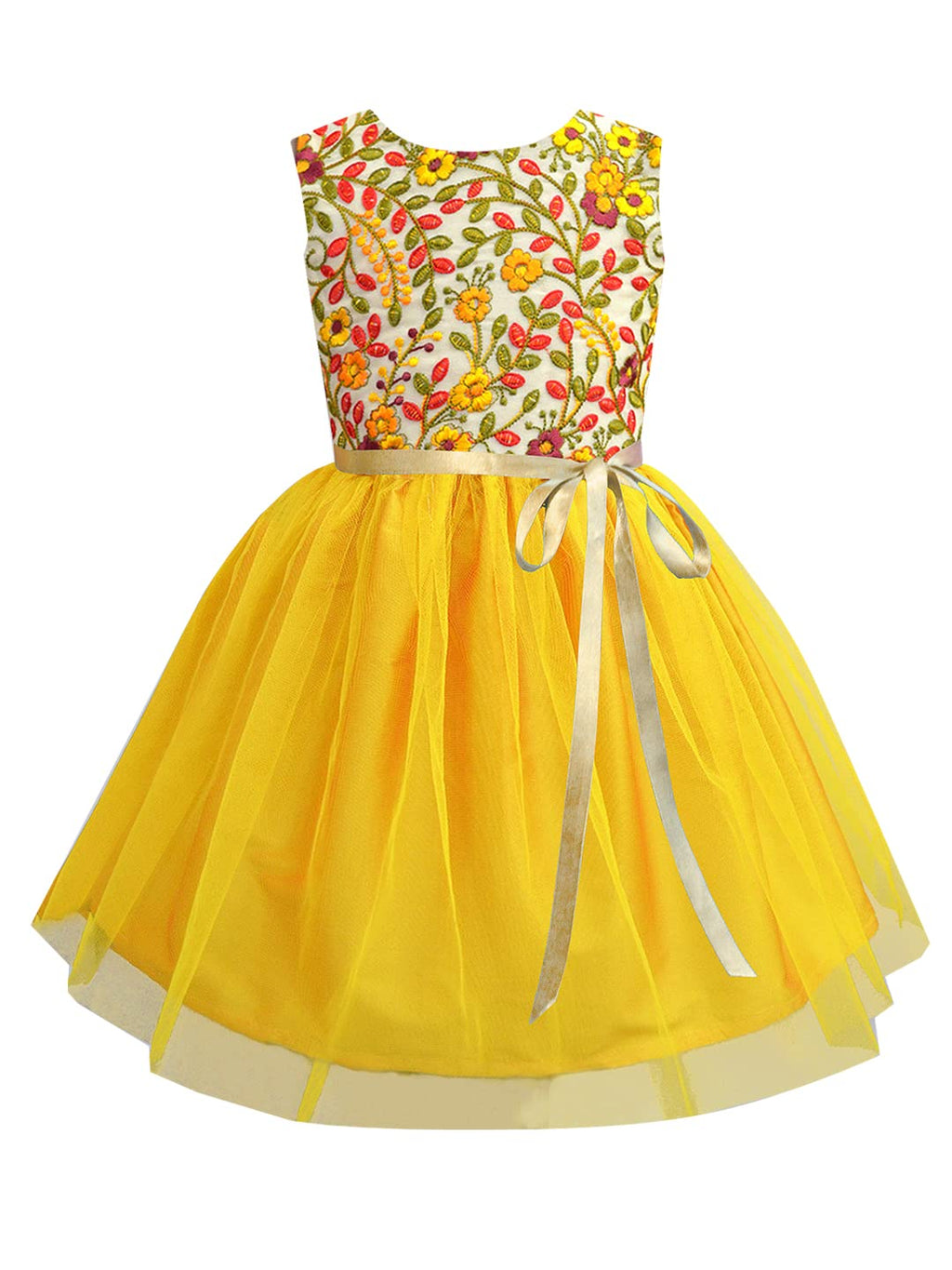 A.T.U.N. (ALL THINGS UBER NICE) Girls Embroidered Birthday Party Frock Dress