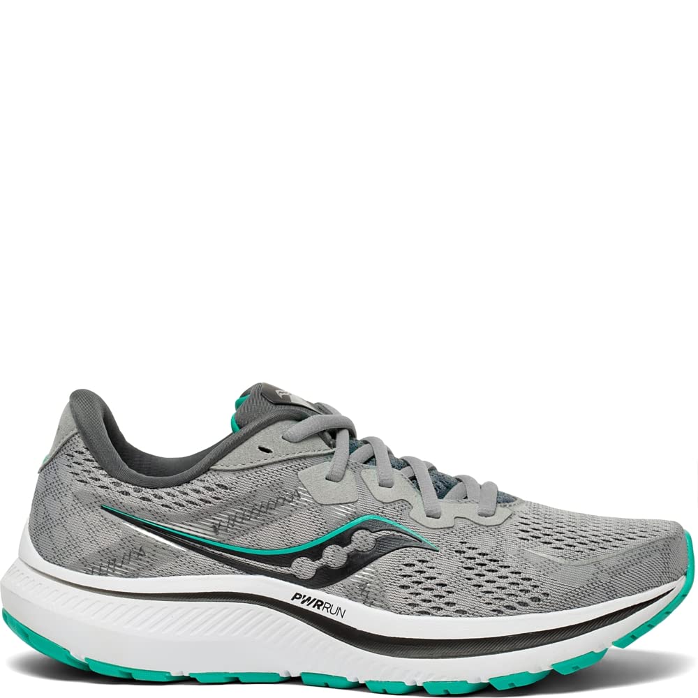 Saucony Women's Omni 20 Running Shoe, Alloy/Jade, 8.5