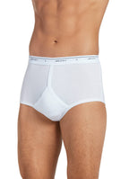 Jockey Mens Underwear classic Full Rise Brief - 3 Pack, Winter White, 38