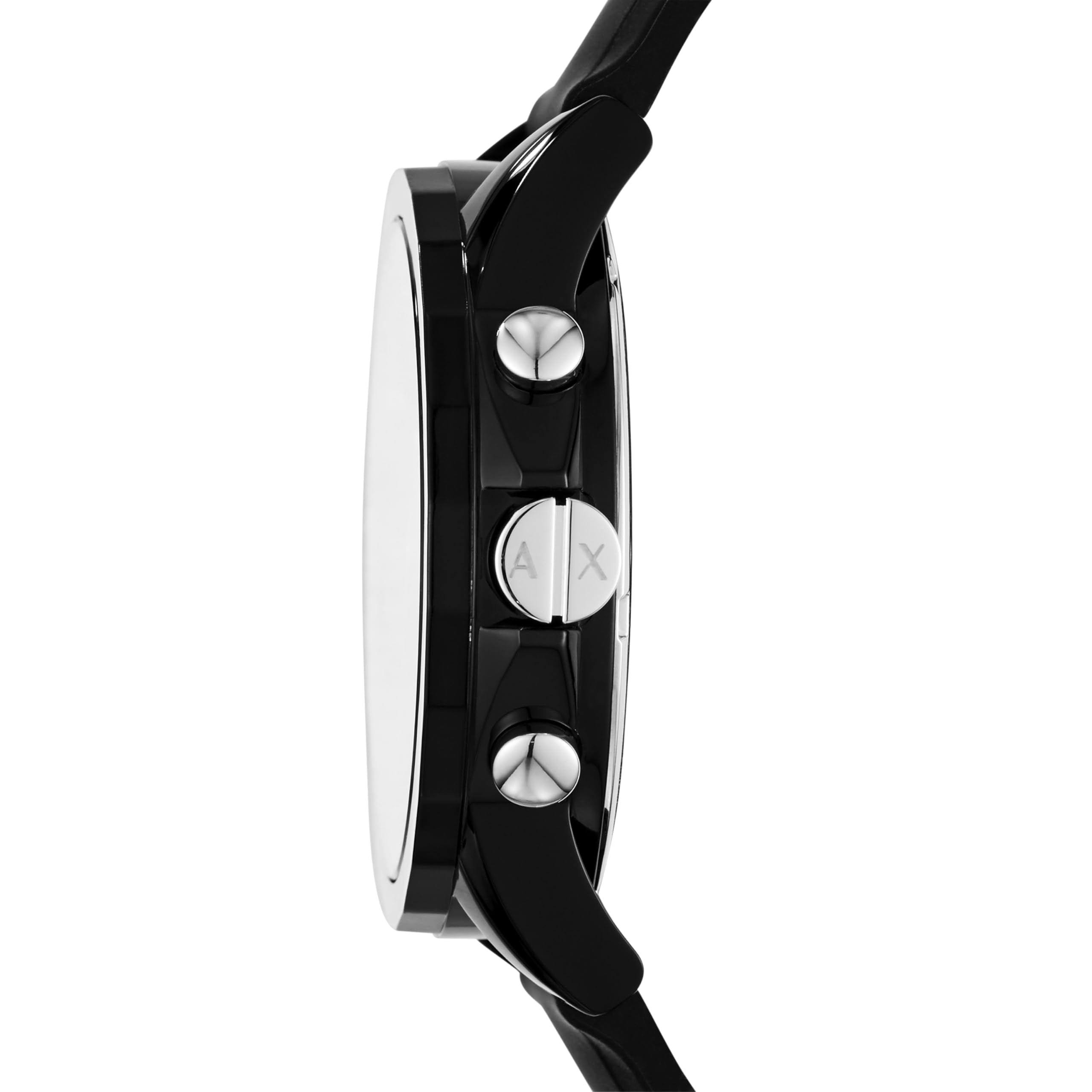 A|X ARMANI EXCHANGE Men's Chronograph Black Silicone Strap Watch (Model: A|X1326)