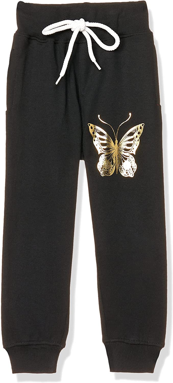T2F Girls Regular Fit Printed Cotton Joggers Track Pants
