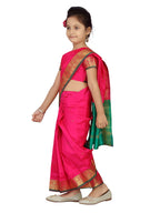 Aarika Girls Rani Colour Saari (Sr-20690-Rani-16)