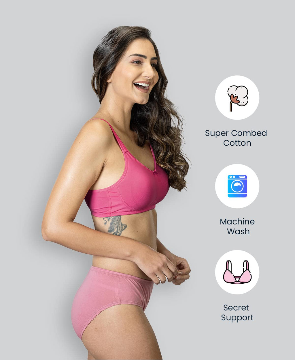 Lyra 515 Peech Blossom Valentina WomenS Full Coverage Bra Pink