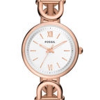 Fossil Women's Carlie Quartz Stainless Steel Three-Hand Watch, Color: Rose Gold (Model: ES5273)