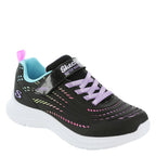 Skechers Girls Jumpsters 2.0-Blurred Dream Sneaker, Black/Multi, 1 Little Kid