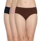 Zivame Womens Cotton Blend Classic Solid Hipster Panties (Pack of 3) (ZI28C0-Roeb Cho Fon B Bea_Roeb